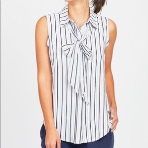 Philosophy republic clothing striped collard tank
